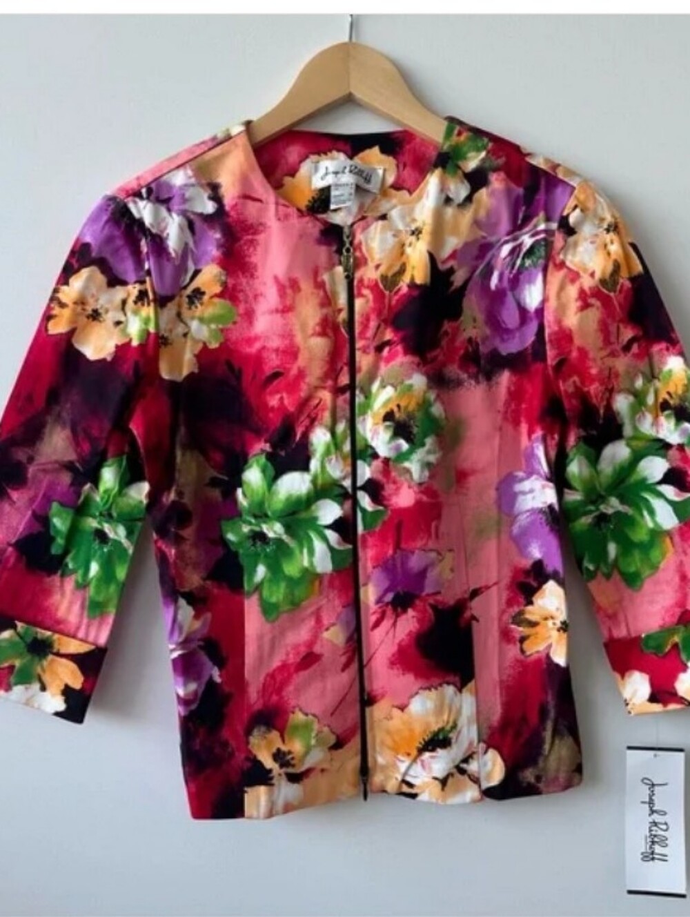 BNWT - Joseph Ribkoff - (Size 8) Floral Print Zip Up Women's Jacket
